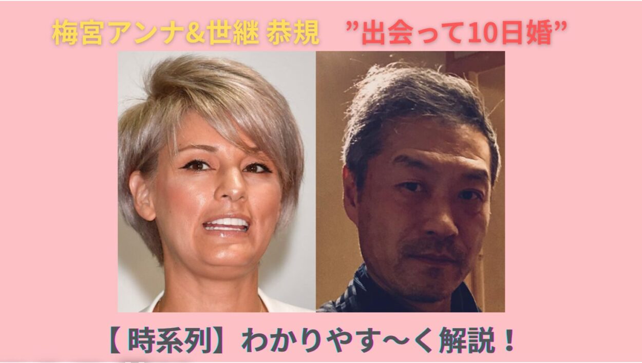 アイキャッチ画像（梅宮アンナ&世継恭規　時系列）